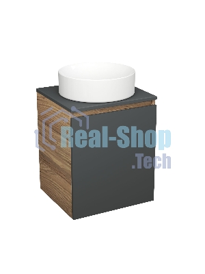 Тумба Bau Dream Blackwood 50 графит, раковина BAU Dream круглая D41