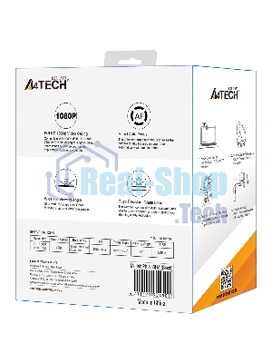 Веб-камера A4Tech PK-930HA 1920x1080, 30 кадр/с, USB Type-A, микрофон, автоматическая фокусировка, универсальное крепление