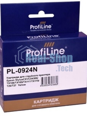 Чернила PL-T0634/T0734/T0924/T1284 для принтеров Epson Yellow C67/C79/C87/C91/CX3700/CX4100/CX4300/CX4700/CX3900/CX3905/CX4900/TX106/TX109/TX117/TX119/T26/T27 S22/SX125/SX130/SX420W/SX425W/Office BX305F/BX305FW пигментные 250 мл ProfiLine