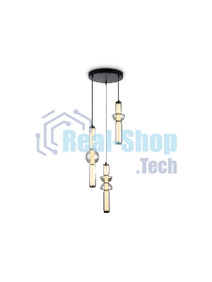 Подвесной светодиодный светильник Ambrella light LH11026/3 BK/SM черный/дымчатый 40W 3000K D380*1720