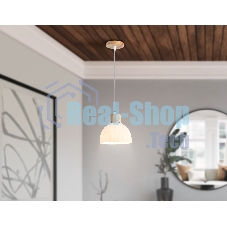 Светильник Ambrella light TR83133 LW/FR светлое дерево/белый матовый E27 max 40W D180*1040