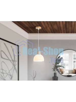 Светильник Ambrella light TR83133 LW/FR светлое дерево/белый матовый E27 max 40W D180*1040