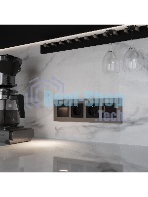 Рамка на 4 поста Slab (бронза софт) W0042963
