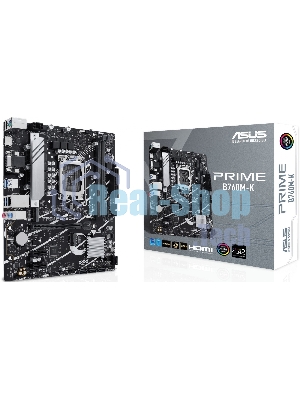 Материнская плата ASUS PRIME B760M-K, LGA 1700, Intel B760, 2xDDR5, 4xSATA, 2xM.2, 1xPCIe 4.0 x16, 2xPCIe x1, 1xHDMI, 1xVGA, 1x 2.5Gb LAN, 2xUSB-A 3.2 Gen 1, 2xUSB-A 2.0, 3x3.5 мм, 7.1, mATX