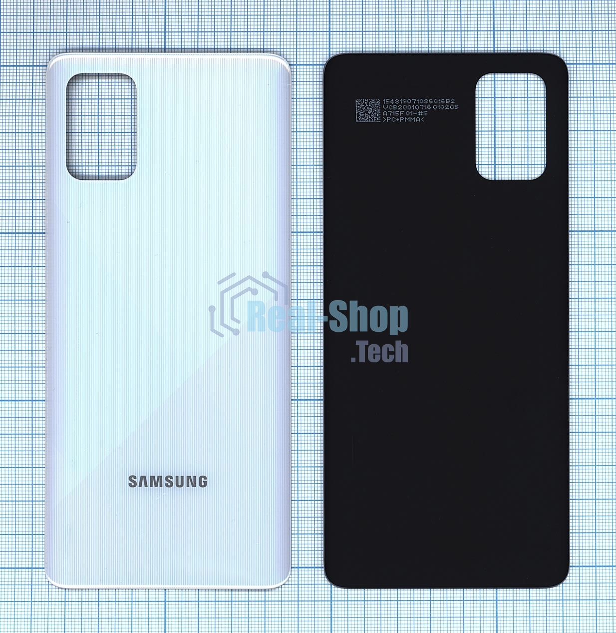 Задняя крышка для Samsung A715F Galaxy A71 (2019) серебристый