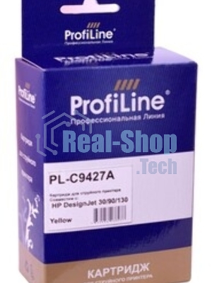 Картридж струйный ProfiLine PL-C9427A (№85) для принтеров HP DesignJet 30/90/130 с чернилами Yellow