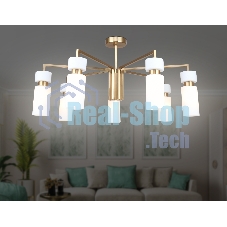 Люстра Ambrella light LH56126/7 BS/FR латунь/белый матовый E14*7 max 40W D705*350