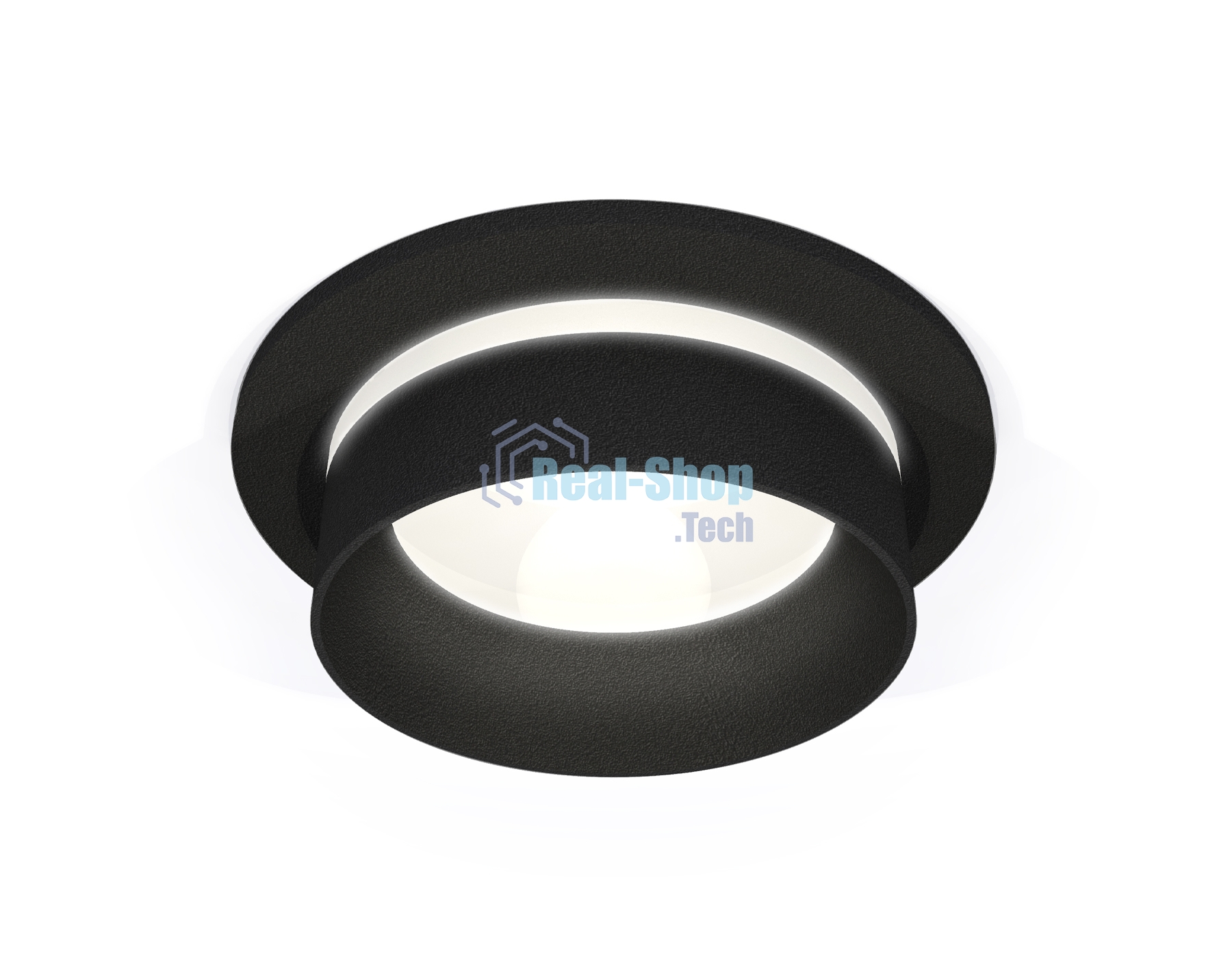 Комплект встраиваемого светильника Ambrella light XC6513061 SBK/FR черный песок/белый матовый MR16 GU5.3 (C6513, N6229)