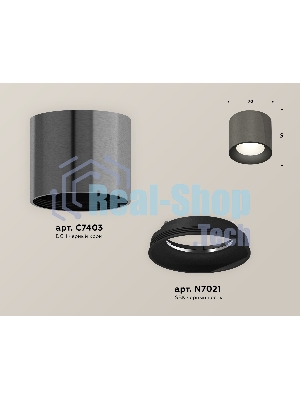 Светильник Ambrella Light XS7403003 DCH/SBK черный хром/черный песок MR16 GU5.3 (C7403, N7021)
