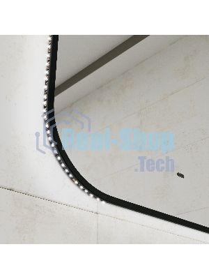 Зеркало Bau Black Rand 80х70, с LED фоновой подсветкой, бесконтактным сенсором, черной окантовкой