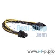 Разветвитель питания Cablexpert CC-PSU-SATA, SATA->PCI-Express 6pin, для подключения в/к PCI-Е (6pin) к б/п ATX