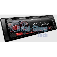 Автомагнитола Pioneer MVH-S125UI, 1 DIN, USB Type-A, AUX, пульт ДУ, съёмная панель