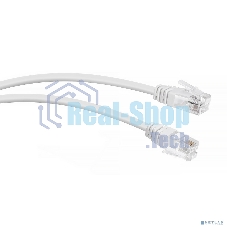Шнур комм. Cabeus, кат. , неэкр., U/UTP, RJ12(6p4C), PVC, AWG28, 0.5м, белый