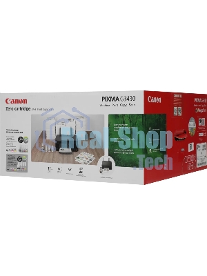 МФУ струйное Canon PIXMA G3430 (5989C009), A4, цветное, печ. 11 стр/мин. (ч/б) 6 стр/мин. (цвет), скан. до 3.16 стр/мин., 4800 x 1200 dpi (печать) 600x1200dpi (скан.), USB, Wi-Fi, Air Print, Mopria