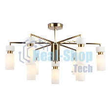 Люстра Ambrella light LH56128/9 BS/FR латунь/белый матовый E14*9 max 40W D765*440