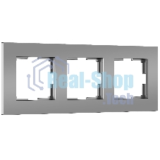 Рамка на 3 поста Slab (серебро софт) W0032965