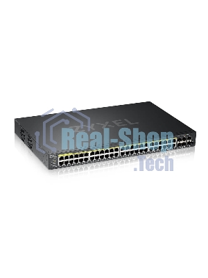Коммутатор гибридный L2 PoE+ Zyxel NebulaFlex Pro GS2220-50HP, rack 19