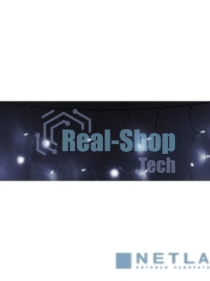 Гирлянда Neon-night Айсикл (бахрома) светодиодный, 4,8 х 0,6 м, прозрачный провод, 230 В, диоды белые, 176 LED