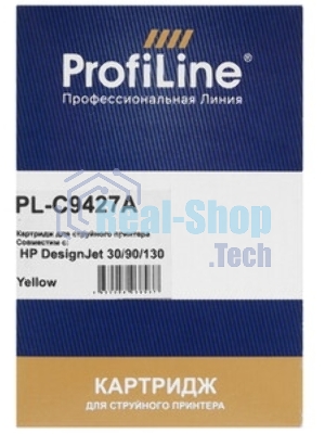 Картридж струйный ProfiLine PL-C9427A (№85) для принтеров HP DesignJet 30/90/130 с чернилами Yellow