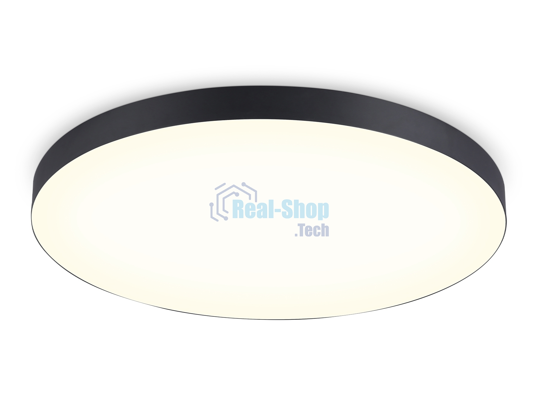 Потолочный светодиодный светильник Ambrella light FV5541 BK черный LED 130W 3000K D800*58 (Без ПДУ)