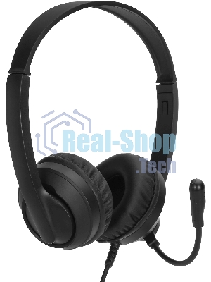 Гарнитура Oklick HS-M500 чёрный, проводная, USB