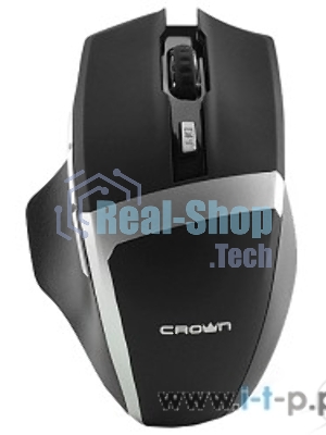Мышь беспроводная Crown Gaming CMXG-801 черный, 1600 dpi, радиоканал, USB, кнопки - 7