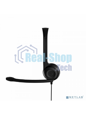 Гарнитура EPOS PC 8 чёрный, проводная, USB, подвижный микрофон, выключение микрофона
