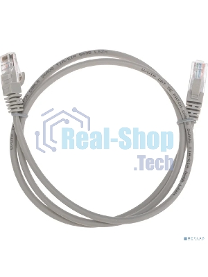 Патч-корд U/UTP Rexant cat.5e, RJ45-RJ45, 26AWG, ZH нг(А)-HF, серый, 1 м
