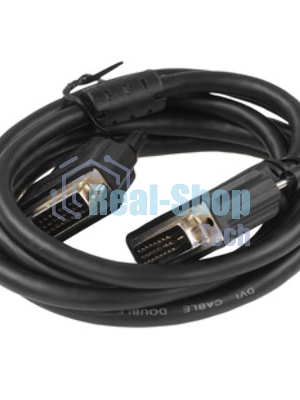 Кабель DVI-D dual link Cablexpert CC-DVI2L-BK-6, 25M/25M, 1.8м, CCS, черный, экран, феррит.кольца, пакет