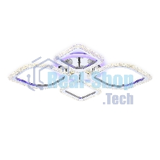Потолочный светодиодный светильник FA5148 CH хром 77W 680*630*90 (ПДУ РАДИО 2.4)