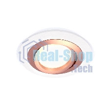 Комплект встраиваемого поворотного светильника Ambrella light XC7621084 SWH/PPG белый песок/золото розовое полированное MR16 GU5.3 (C7621, N7005)