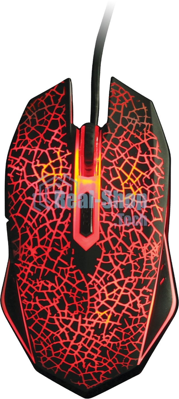 Мышь проводная Qumo Solaris M10 + коврик, проводная, оптическая, 800/1200/1600/2200 dpi