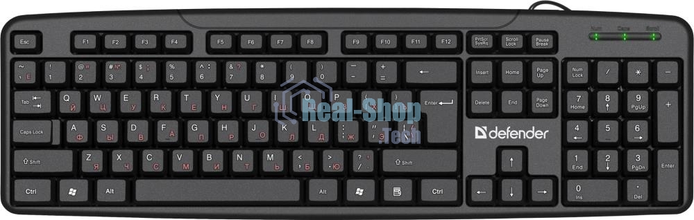 Клавиатура проводная Defender Astra HB-588, USB, черный