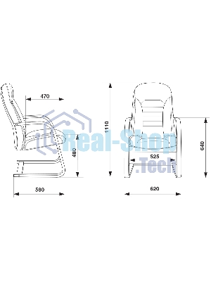 Кресло компьютерное Бюрократ T-9923WALNUT-AV/BL черный, кожа, низкая спинка