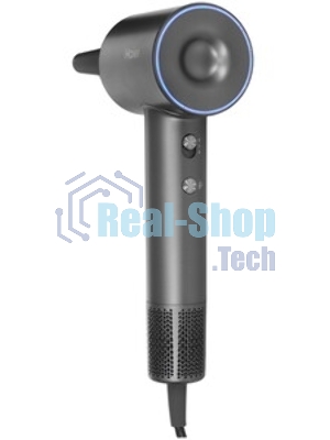 Фен Haier HHD-603 графитовый, 1600 Вт, компактный, ионизация