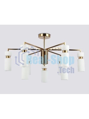 Люстра Ambrella light LH56128/9 BS/FR латунь/белый матовый E14*9 max 40W D765*440