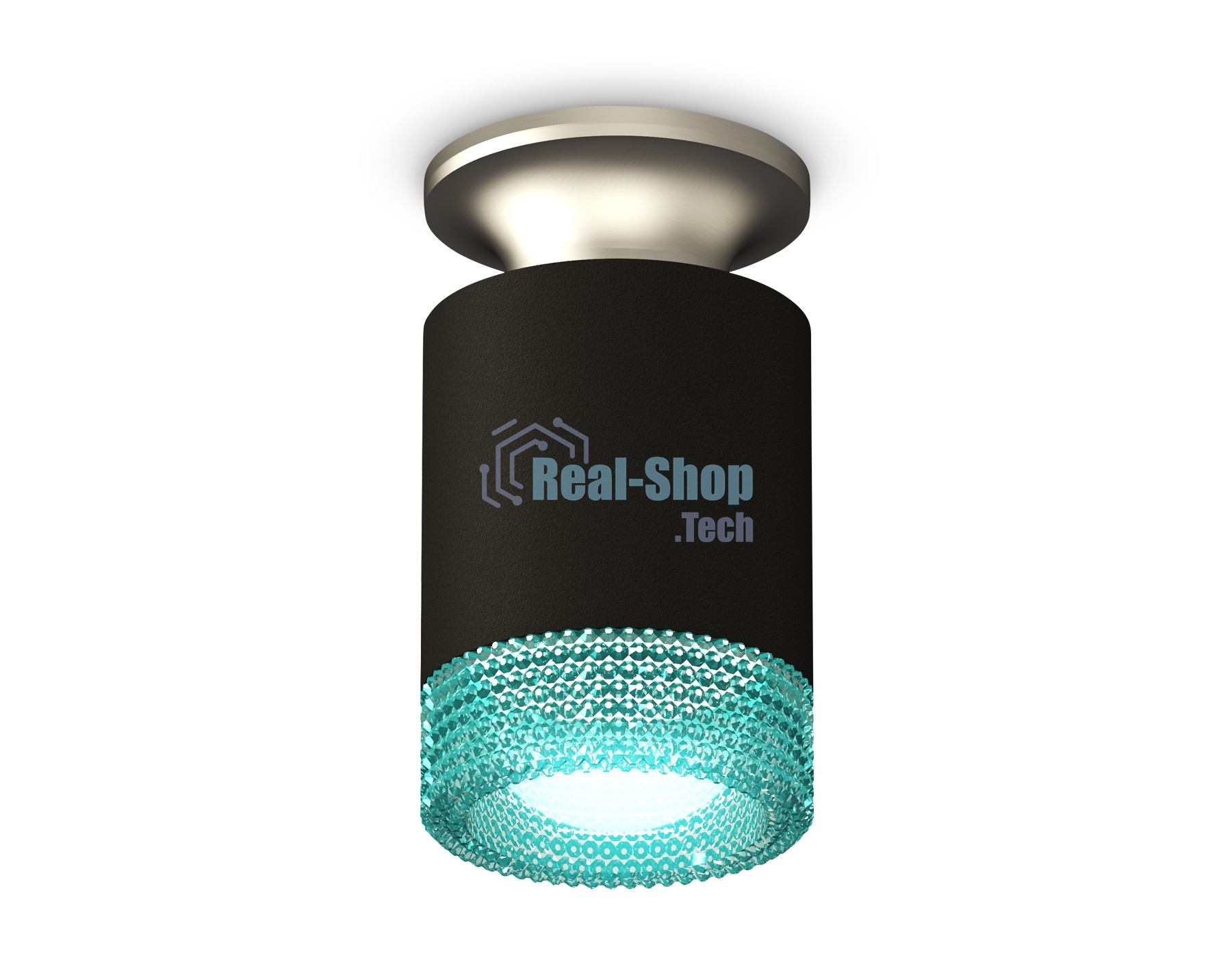 Светильник Ambrella Light XS6302142 SBK/MCH/BL черный песок/хром матовый/голубой MR16 GU5.3 (N6904, C6302, N6153)