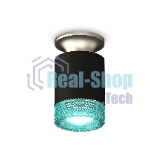 Светильник Ambrella Light XS6302142 SBK/MCH/BL черный песок/хром матовый/голубой MR16 GU5.3 (N6904, C6302, N6153)