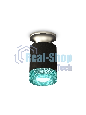 Светильник Ambrella Light XS6302142 SBK/MCH/BL черный песок/хром матовый/голубой MR16 GU5.3 (N6904, C6302, N6153)