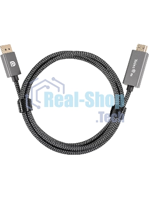 Кабель DisplayPort M-> HDMI M 4K@60Hz 1.8m Telecom,оплетка (TA561M-1.8M)