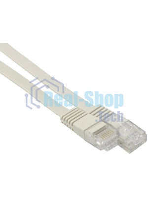 Патч-корд Buro BU-5E-FLAT-3M-G cat.5e molded 3м серый RJ-45 (m)-RJ-45 (m)