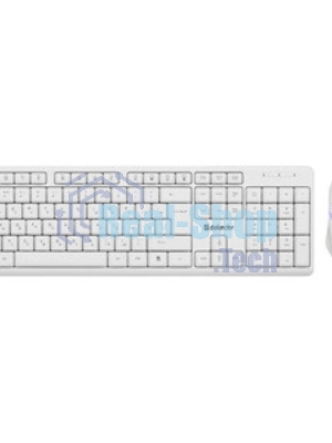 Комплект клавиатура+мышь Defender Motion C-977 проводной, USB, 1600 DPI, белый