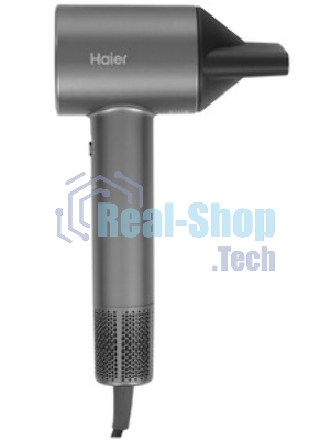 Фен Haier HHD-603 графитовый, 1600 Вт, компактный, ионизация