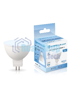 Лампа светодиодная	Ambrella light 160906 LED MR16 9W IC GU5.3 6400K 175-265V