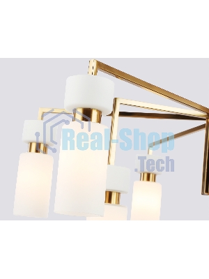Люстра Ambrella light LH56128/9 BS/FR латунь/белый матовый E14*9 max 40W D765*440