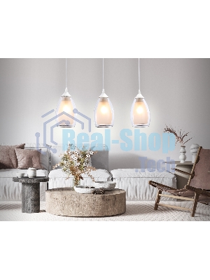 Светильник Ambrella light TR3536/3 WH/CL/FR белый/прозрачный/белый матовый E27*3 max 40W 640*120*820
