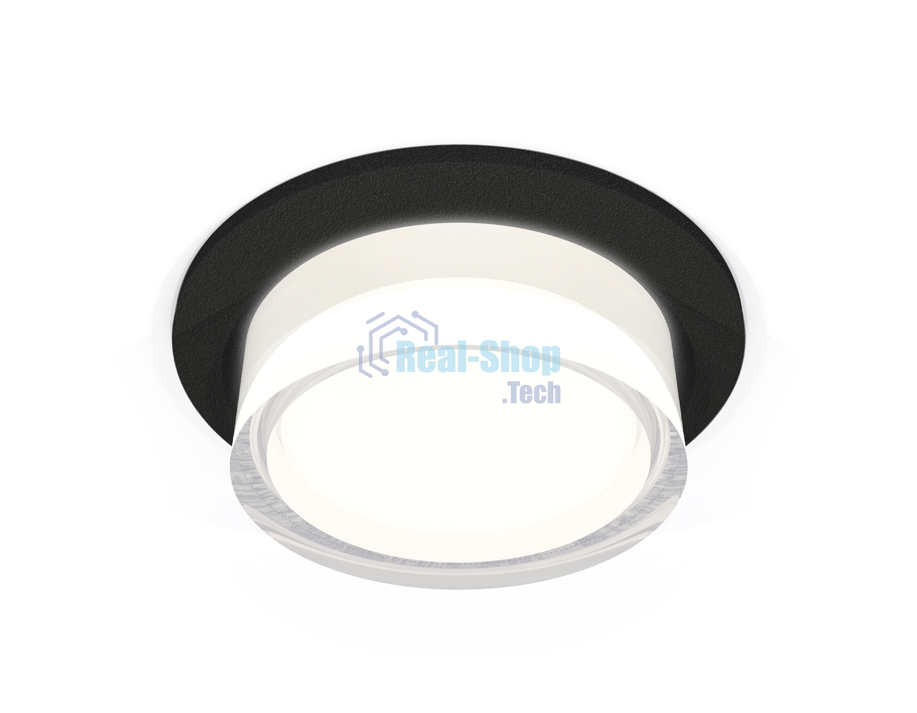 Комплект встраиваемого светильника Ambrella light XC6513063 SBK/FR/CL черный песок/белый матовый/прозрачный MR16 GU5.3 (C6513, N6241)