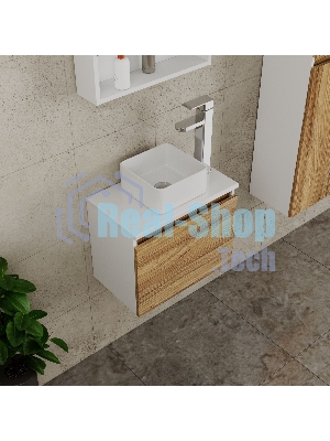 Раковина накладная квадратная BAU Hotel mini 30х30, белая