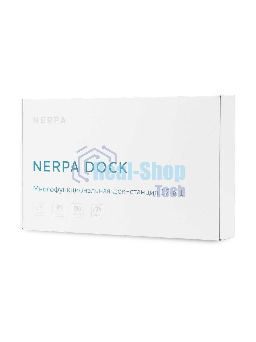 USB-концентратор для ноутбука NERPA laptop stand (1xUSB-C 100W PD, 2xHDMI 4K@30Hz, 1xDP 4K@30Hz, 3xUSB-A 3.0 (5Gbps data), 1xUSB-C 3.0 (5Gbps data), 1xTF/microSD, 1xSD/MMC, 1x3.5мм audio, 1xRJ45 Gb), USB-C power adapter 100W, power 100W USB-C cable 150cm, PD with DP and data 100W USB-C cable 30cm