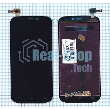 Дисплей для Micromax A300 Canvas Gold черный